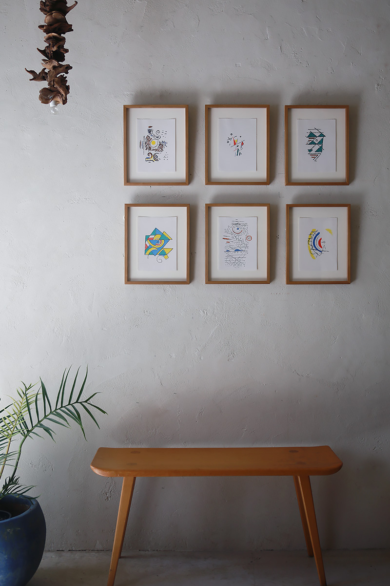 デンマークの芸術家 Ejler Bille(アイラー・ビリー）によるヴィンテージ リトグラフ作品