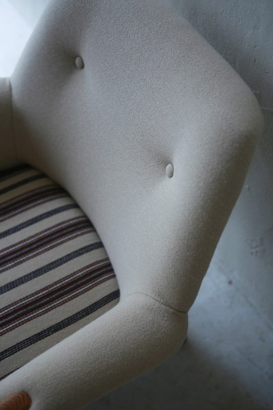 北欧ヴィンテージ家具のデンマーク製オーク材イージーチェア 1人掛けソファ