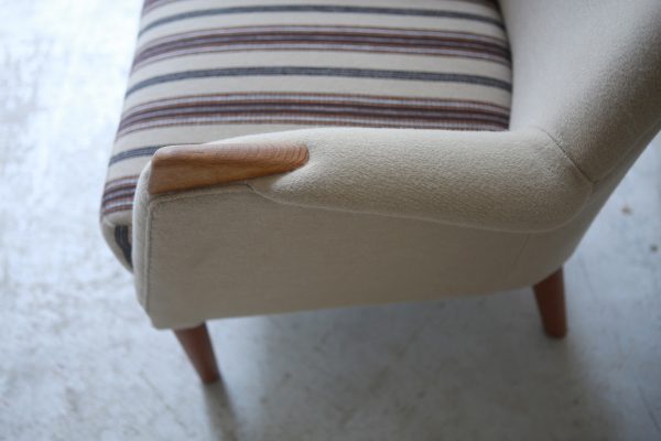 北欧ヴィンテージ家具のデンマーク製オーク材イージーチェア 1人掛けソファ