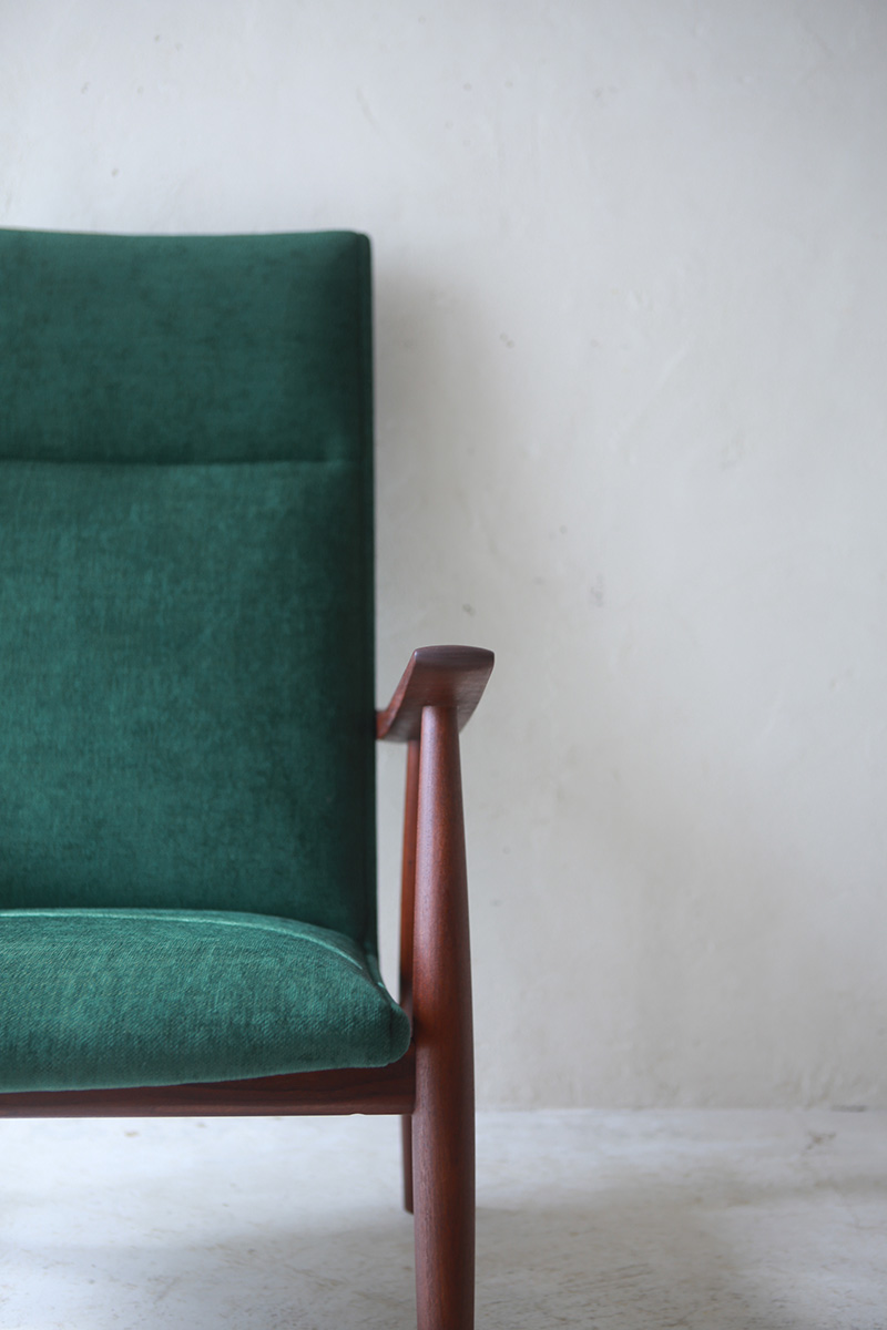 北欧ヴィンテージ家具 Hans Wegner (ハンス ウェグナー) デザインによるGETAMA社製チーク材ハイバックチェア「GE260」