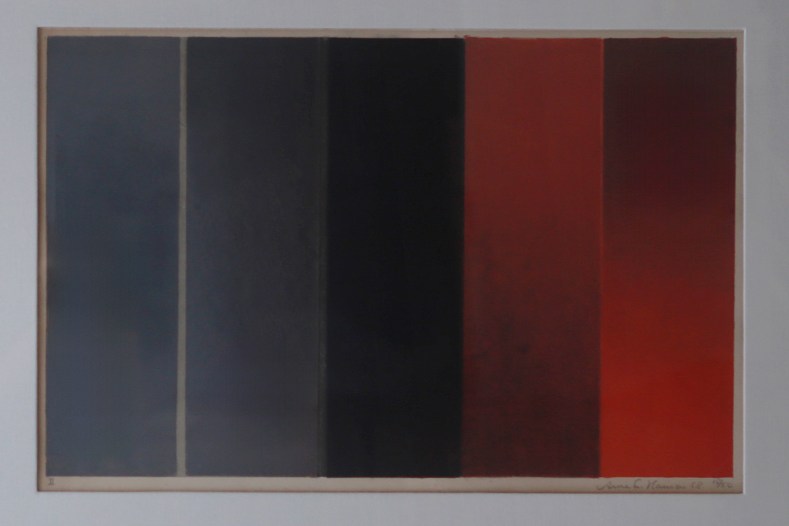 デンマークの画家Arne L. Hansen (アルネ・ハンセン）による1968年のヴィンテージリトグラフ