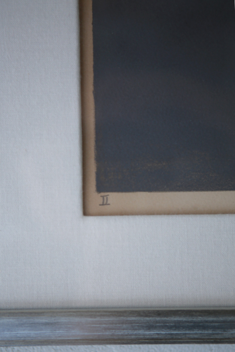 デンマークの画家Arne L. Hansen (アルネ・ハンセン）による1968年のヴィンテージリトグラフ