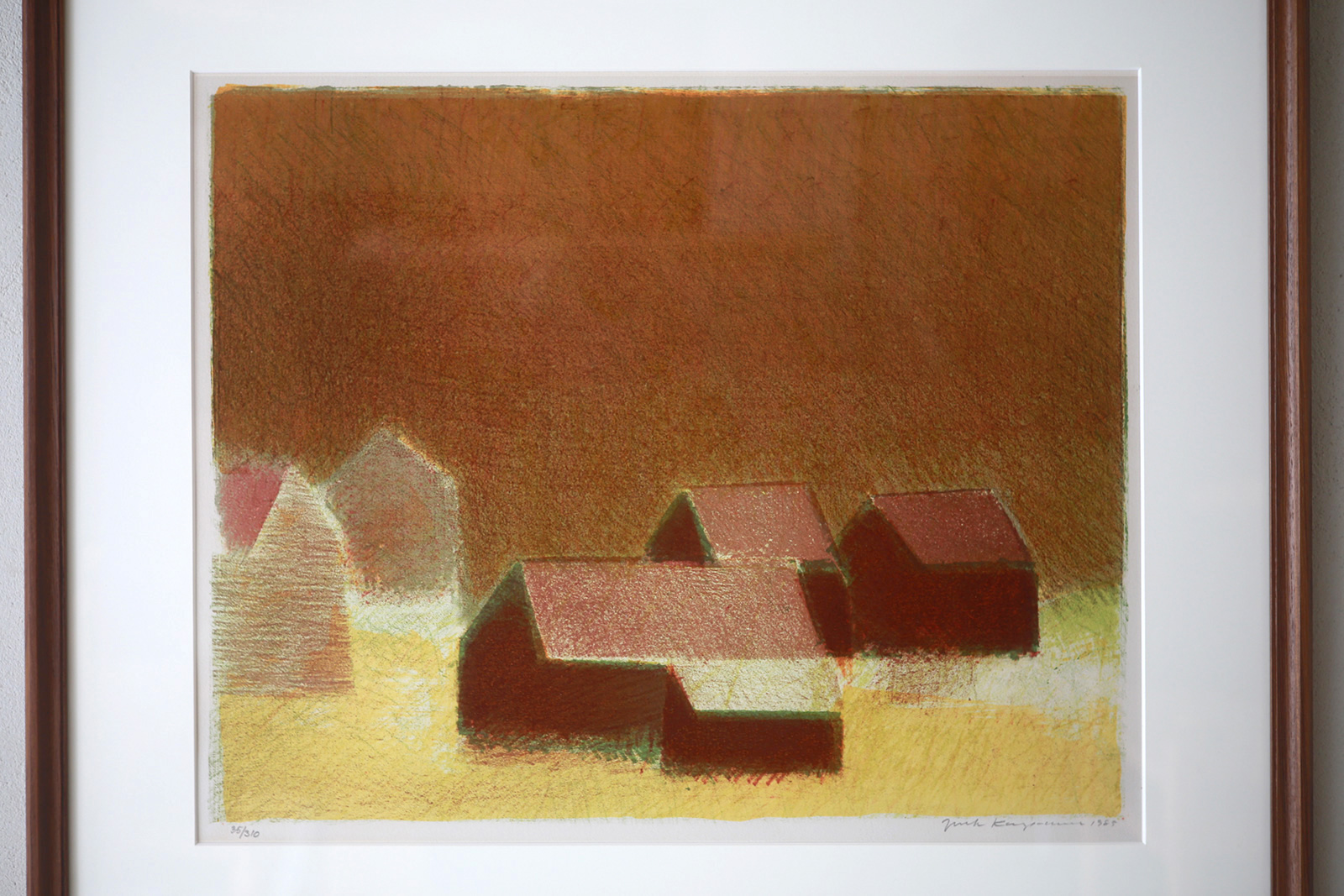 デンマークの画家Jack Kampmann (ジャック・カンプマン)によるフェロー島での暮らしを描いたリトグラフ