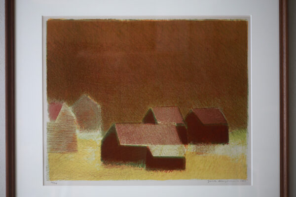 デンマークの画家Jack Kampmann (ジャック・カンプマン）によるフェロー島での暮らしを描いたリトグラフ